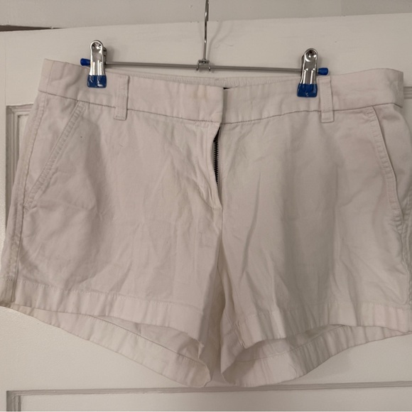J. Crew Pants - J.Crew White Chino Shorts | Size 10 | Classic Mid-Rise